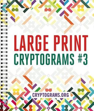 portada Large Print Cryptograms #3 (en Inglés)