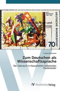 portada Zum Deutschen als Wissenschaftssprache (German Edition)