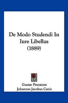 portada De Modo Studendi In Iure Libellus (1889) (en Latin)