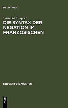portada Die Syntax der Negation im Französischen (en Alemán)