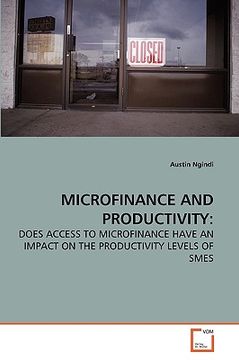 portada microfinance and productivity (en Inglés)