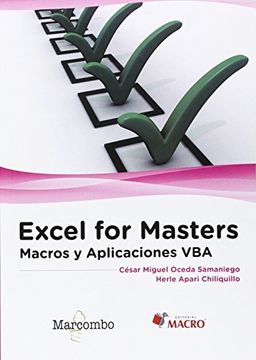 portada Excel for Masters . Macros y Aplicaciones VBA