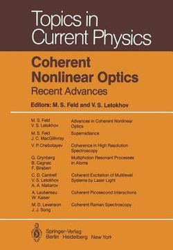 portada coherent nonlinear optics: recent advances (en Inglés)