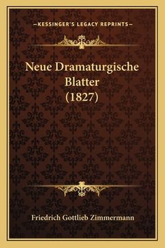 portada Neue Dramaturgische Blatter (1827) (en Alemán)