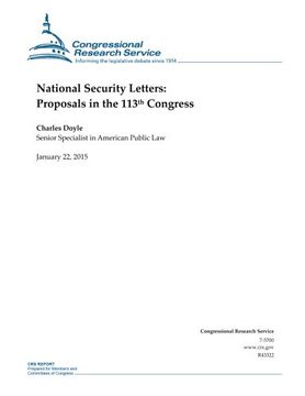 portada National Security Letters: Proposals in the 113th Congress (CRS Reports)