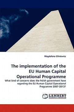 portada the implementation of the eu human capital operational programme (en Inglés)
