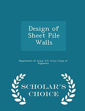 portada Design of Sheet Pile Walls - Scholar's Choice Edition (en Inglés)