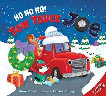 portada Ho ho ho! Tow Truck joe Lift-The-Flap Board Book (en Inglés)