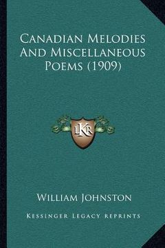 portada canadian melodies and miscellaneous poems (1909)