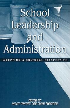 portada school leadership and administration: the cultural context (en Inglés)