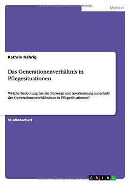 portada Das Generationenverhaltnis in Pflegesituationen (German Edition)