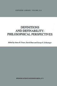 portada Definitions and Definability: Philosophical Perspectives (en Inglés)