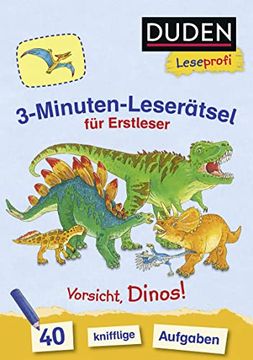 portada Duden Leseprofi - 3-Minuten-Leserätsel für Erstleser: Vorsicht, Dinos! (en Alemán)
