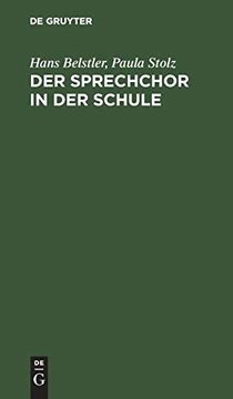 portada Der Sprechchor in der Schule (in German)