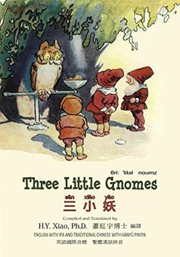 portada Three Little Gnomes (Traditional Chinese): 09 Hanyu Pinyin With ipa Paperback B&W: Volume 12 (Friendly Fairies) (en Chino)
