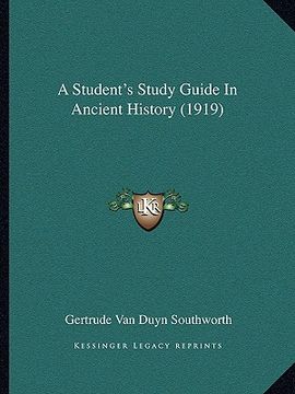 portada a student's study guide in ancient history (1919) (en Inglés)