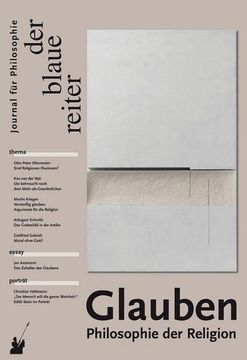 portada Der Blaue Reiter. Journal für Philosophie / Glauben (en Alemán)