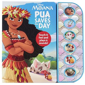 portada Disney Moana - pua Saves the day Sound Book - Touch & Feel Textured Sound pad for Tactile Play - pi Kids 