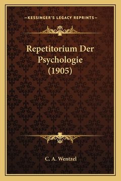 portada Repetitorium Der Psychologie (1905) (en Alemán)