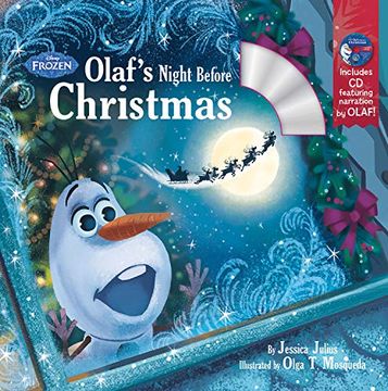 portada Olaf's Night Before Christmas Book & cd (Disney Frozen) (in English)