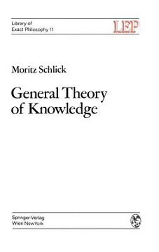 portada general theory of knowledge (en Inglés)