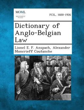 portada Dictionary of Anglo-Belgian Law (en Inglés)
