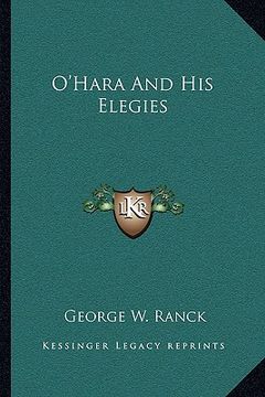 portada o'hara and his elegies (in English)