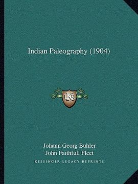 portada indian paleography (1904) (en Inglés)