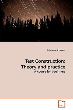 portada test construction: theory and practice (en Inglés)