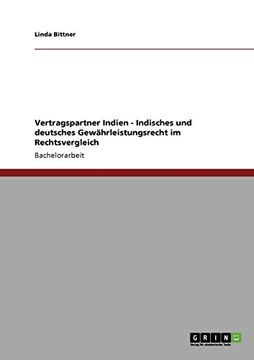 portada Vertragspartner Indien - Indisches und deutsches Gewährleistungsrecht im Rechtsvergleich (German Edition)