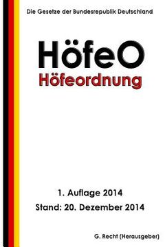 portada Höfeordnung - HöfeO (en Alemán)