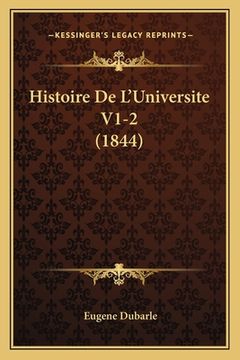 portada Histoire De L'Universite V1-2 (1844) (en Francés)