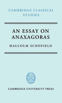 portada An Essay on Anaxagoras Hardback (Cambridge Classical Studies) (en Inglés)