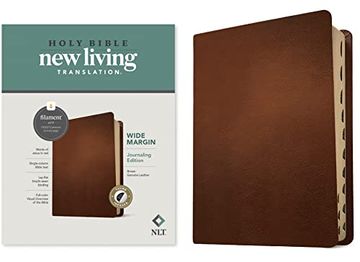 portada Nlt Wide Margin Bible, Filament Enabled Edition (Red Letter, Genuine Leather, Brown, Indexed) 