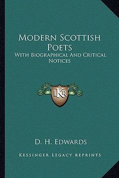 portada modern scottish poets: with biographical and critical notices