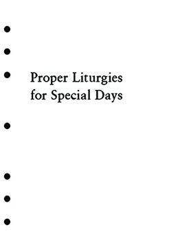 portada Holy Eucharist Proper Liturgies for Special Days (en Inglés)