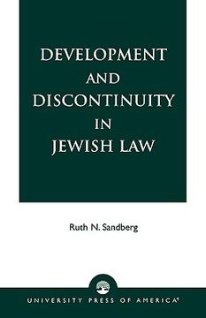 portada development and discontinuity in jewish law (en Inglés)