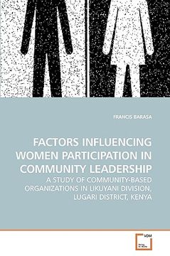 portada factors influencing women participation in community leadership (en Inglés)