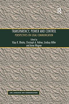 portada Transparency, Power, and Control: Perspectives on Legal Communication