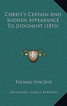 portada christ's certain and sudden appearance to judgment (1816)