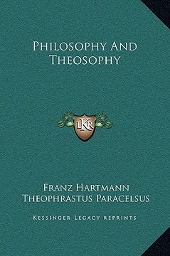 portada philosophy and theosophy (in English)