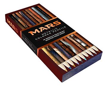 portada Mars Metallic Colored Pencils: 10 Pencils Featuring Photos From Nasa (10 Shiny Multicolor Pencils; Coloring Pencils With Nasa Space Theme) (en Inglés)