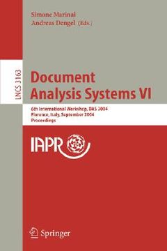 portada document analysis systems vi: 6th international workshop, das 2004, florence, italy, september 8-10, 2004, proceedings (en Inglés)