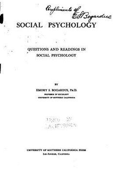 portada Social psychology, questions and readings in social psychology (en Inglés)
