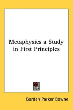 portada metaphysics a study in first principles (en Inglés)