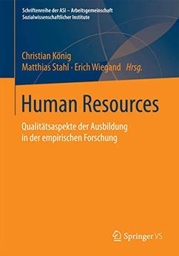 portada Human Resources: Qualitätsaspekte der Ausbildung in der Empirischen Forschung (en Alemán)