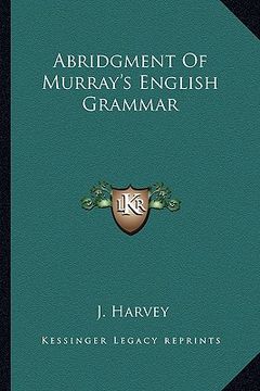 portada abridgment of murray's english grammar (en Inglés)