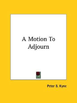 portada a motion to adjourn (in English)