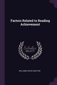 portada Factors Related to Reading Achievement (en Inglés)