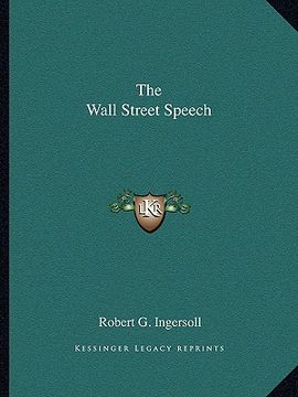 portada the wall street speech (in English)